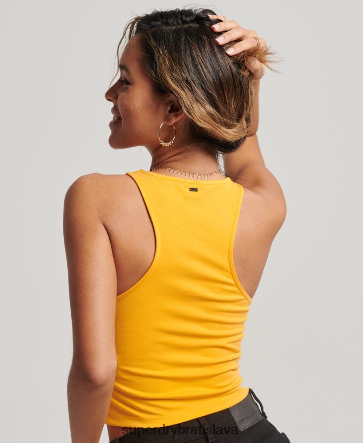 Superdry ženy pretekárske tielko s dresom studios 6B4ZTR2969 oblečenie žltá