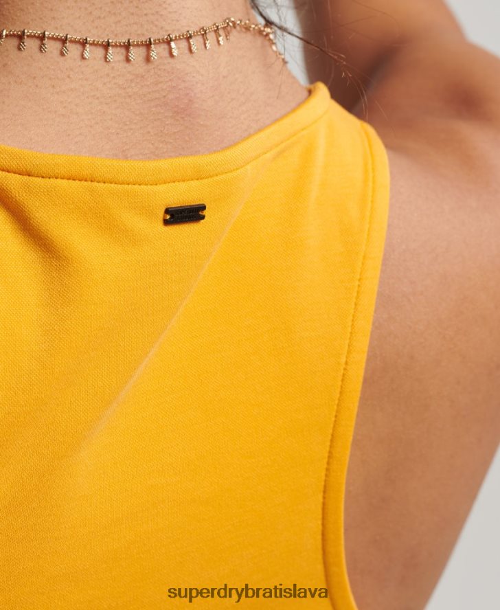 Superdry ženy pretekárske tielko s dresom studios 6B4ZTR2969 oblečenie žltá