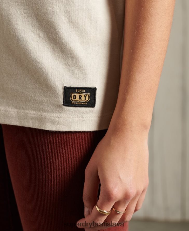 Superdry ženy tielko bohémskej kapely 6B4ZTR3079 oblečenie krém