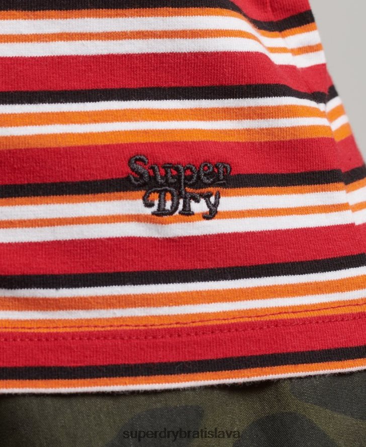 Superdry ženy tielko s pruhmi kali 6B4ZTR6506 oblečenie červená