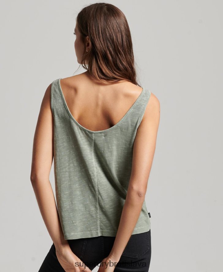 Superdry ženy tielko studios jersey 6B4ZTR2878 oblečenie zelená