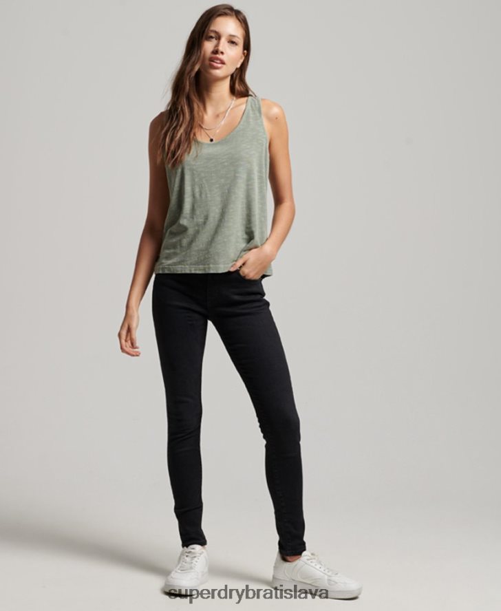 Superdry ženy tielko studios jersey 6B4ZTR2878 oblečenie zelená