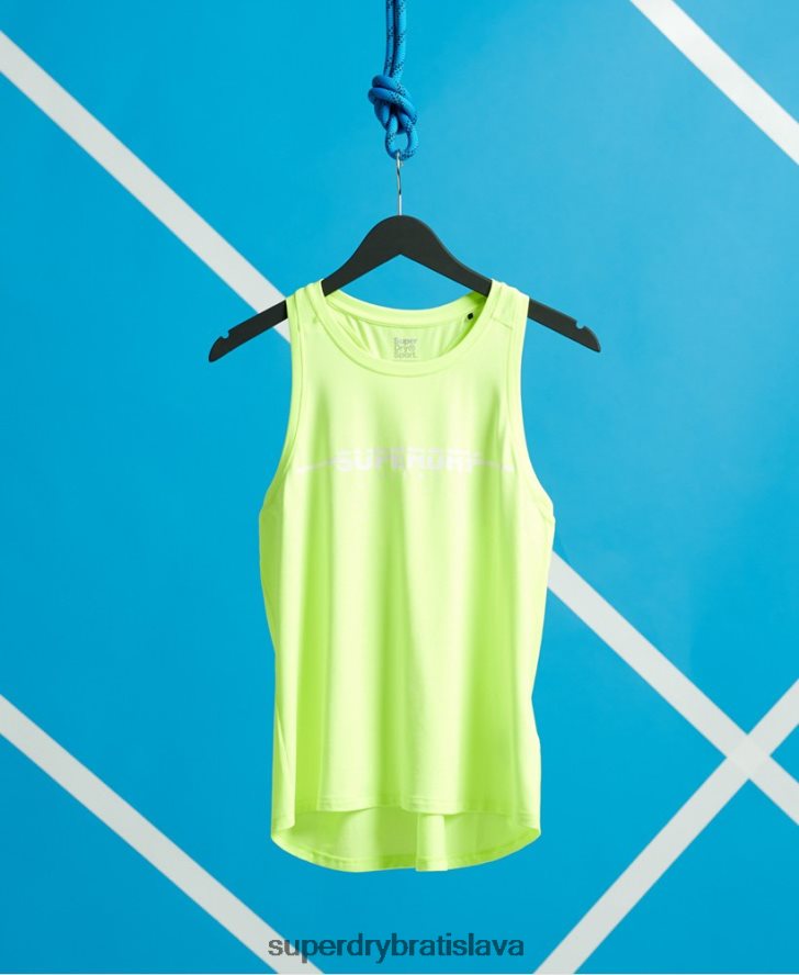 Superdry ženy tréningové vesty do telocvične 6B4ZTR3082 oblečenie žltá
