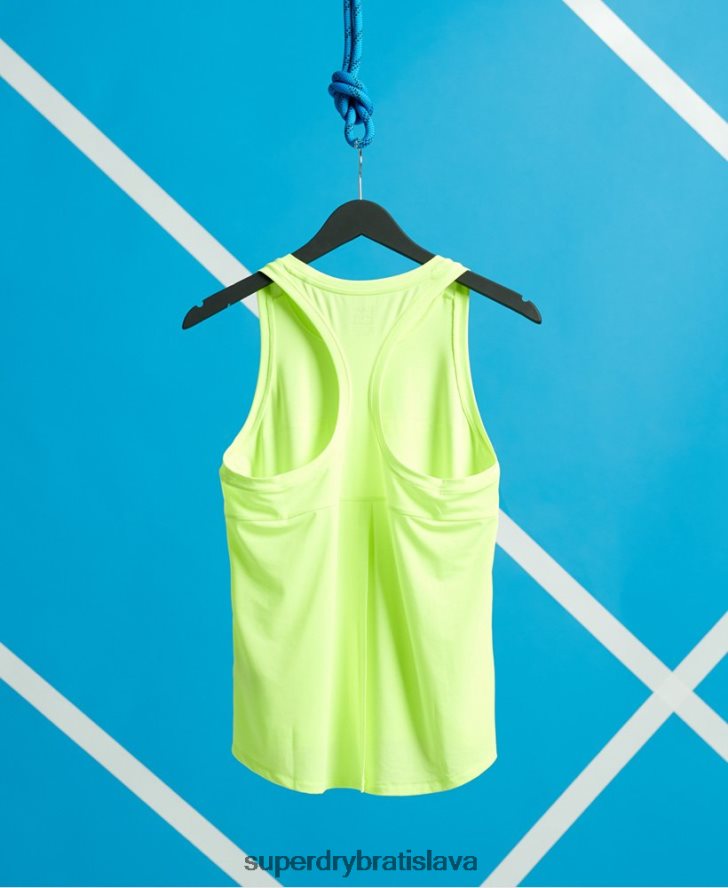Superdry ženy tréningové vesty do telocvične 6B4ZTR3082 oblečenie žltá