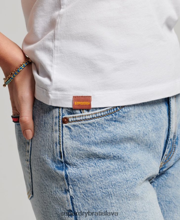Superdry ženy vintage cooper klasické tielko 6B4ZTR2171 oblečenie biely