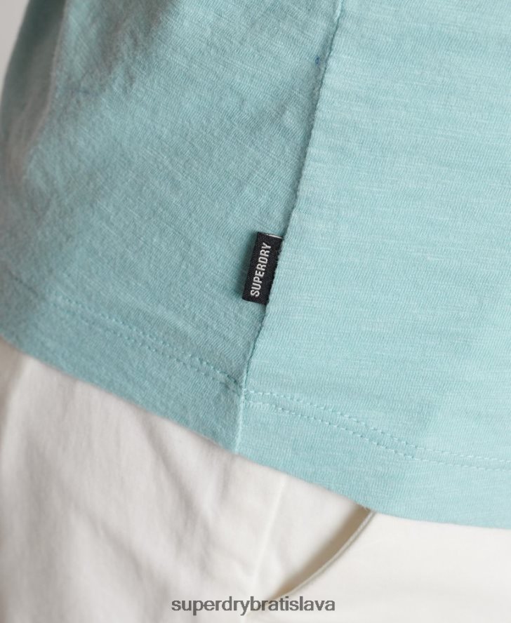 Superdry ženy vreckové tielko z organickej bavlny 6B4ZTR6744 oblečenie Modrá