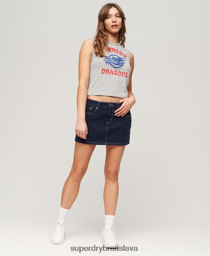 Superdry x Komodo ženy klasická dračia vesta 6B4ZTR2119 oblečenie sivá