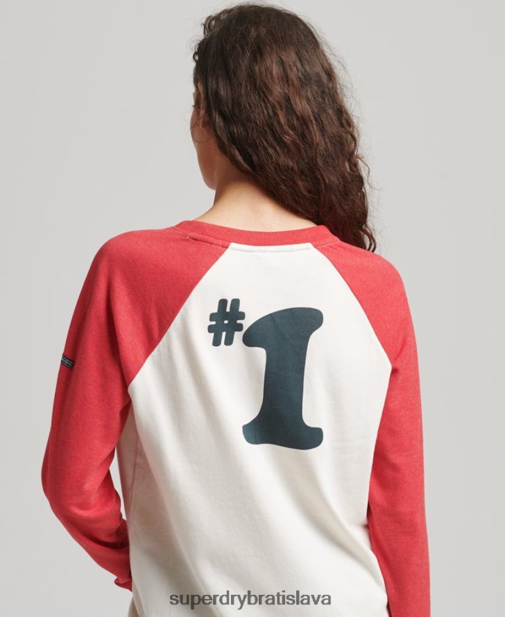 Superdry ženy cooper nostalgický top 6B4ZTR3071 oblečenie červená