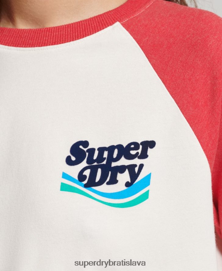 Superdry ženy cooper nostalgický top 6B4ZTR3071 oblečenie červená