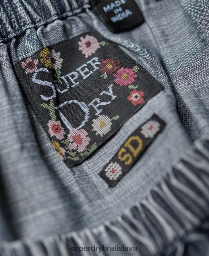 Superdry ženy helena top 6B4ZTR3069 oblečenie Modrá
