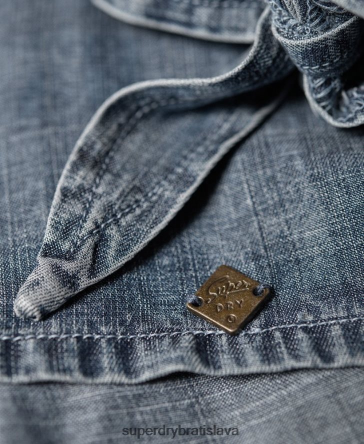 Superdry ženy helena top 6B4ZTR3069 oblečenie Modrá