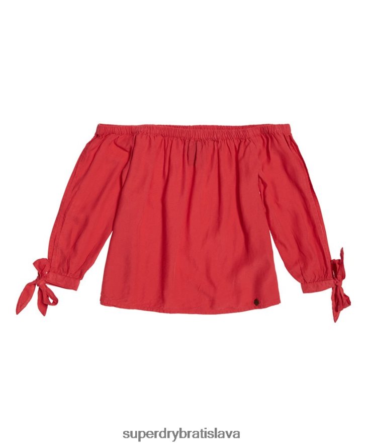 Superdry ženy helena top 6B4ZTR3075 oblečenie červená