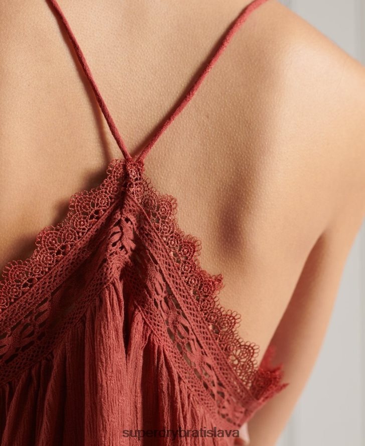 Superdry ženy top alana cami 6B4ZTR3044 oblečenie oranžová