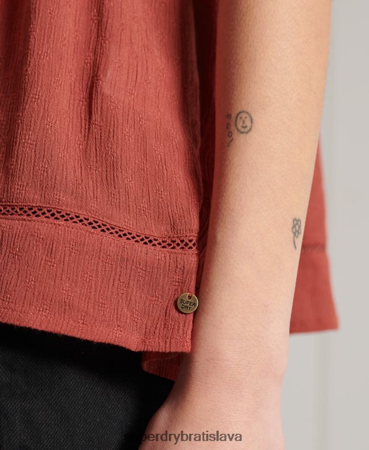 Superdry ženy top alana cami 6B4ZTR3044 oblečenie oranžová