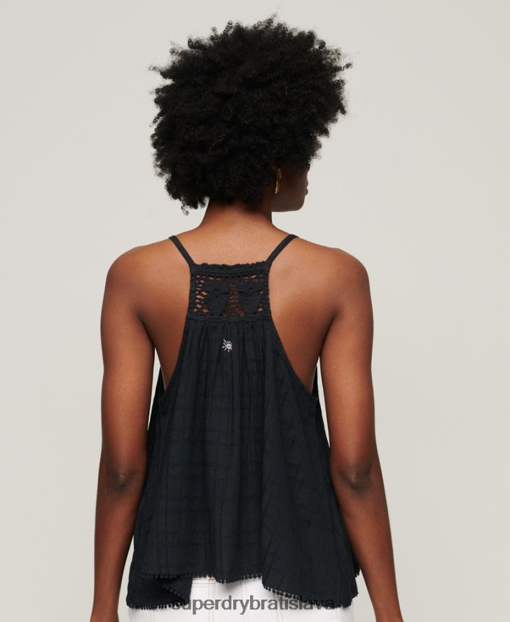 Superdry ženy vintage halter cami top 6B4ZTR2893 oblečenie námorníctvo