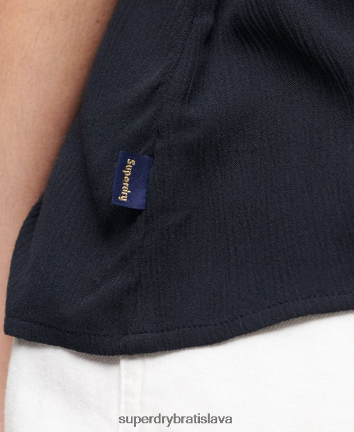 Superdry ženy vyšívaný cami top 6B4ZTR2087 oblečenie námorníctvo