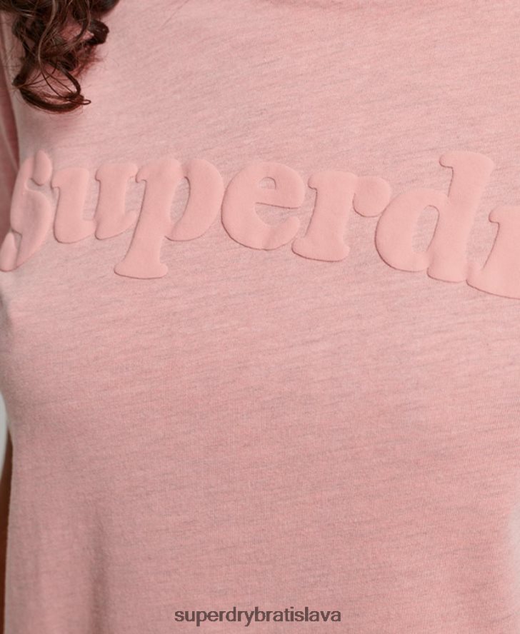 Superdry ženy Cooper klasické tričko s logom 70. rokov 6B4ZTR2307 oblečenie Ružová