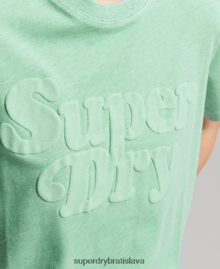 Superdry ženy Cooper klasické tričko s logom 70. rokov 6B4ZTR2727 oblečenie zelená