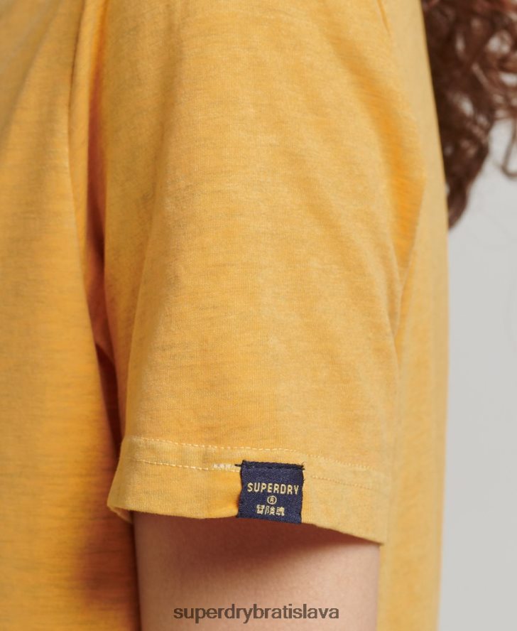Superdry ženy Cooper klasické tričko s logom 70. rokov 6B4ZTR6219 oblečenie zlato