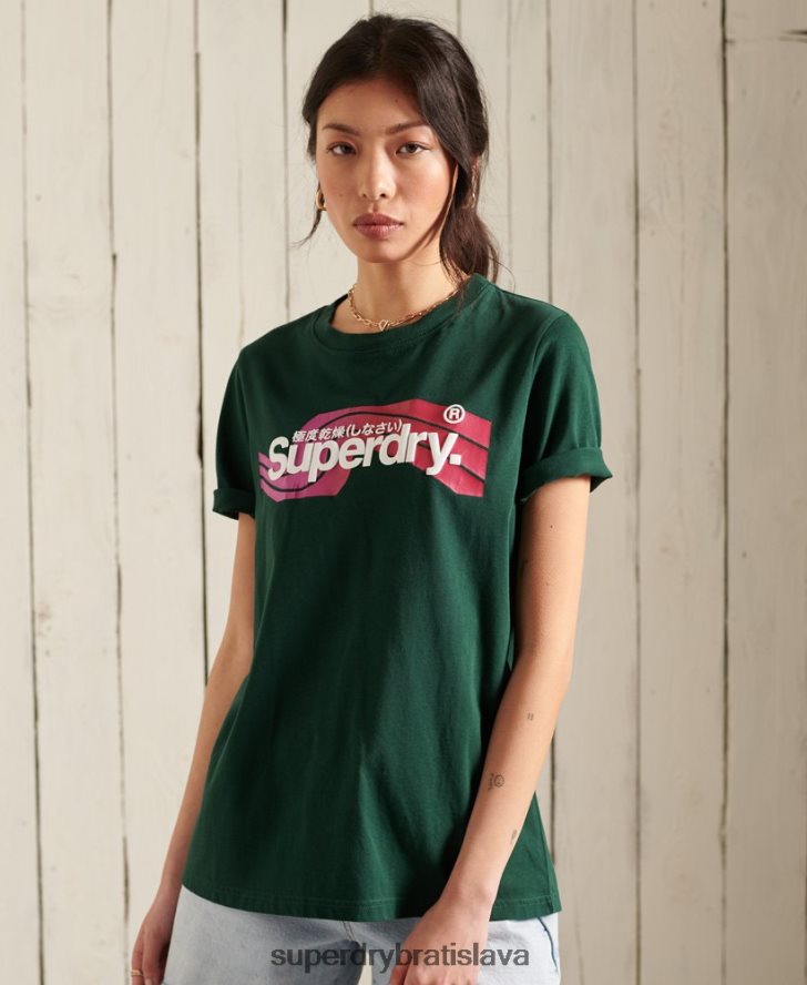 Superdry ženy Core logo cali tričko 6B4ZTR6253 oblečenie tyrkysová