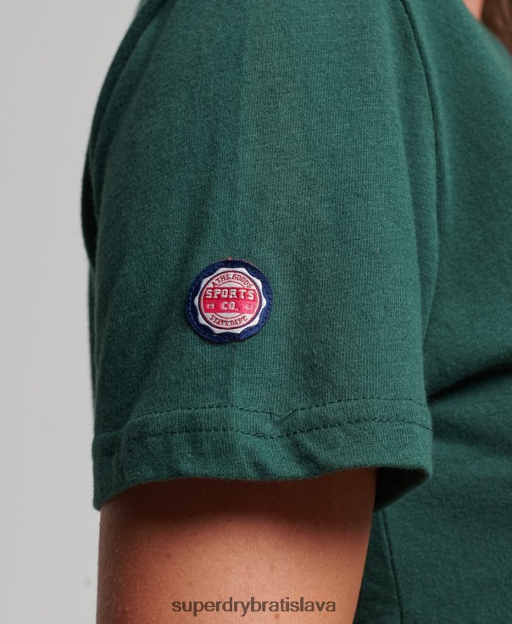 Superdry ženy Klasické športové tričko voľného strihu 6B4ZTR6762 oblečenie zelená