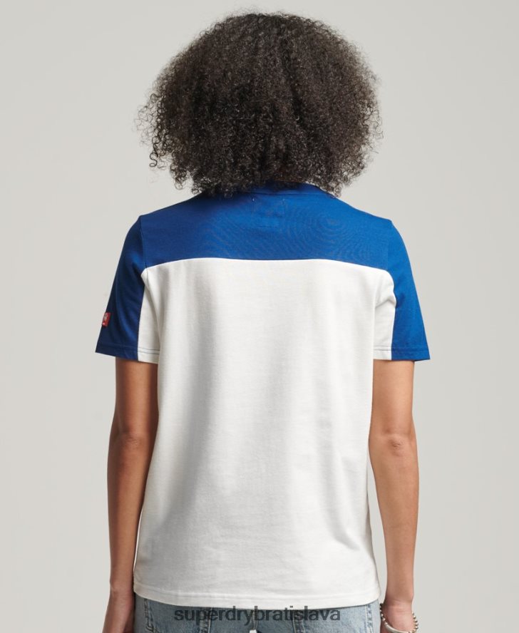 Superdry ženy Kolegiálne tričko s vintage logom 6B4ZTR2763 oblečenie krém