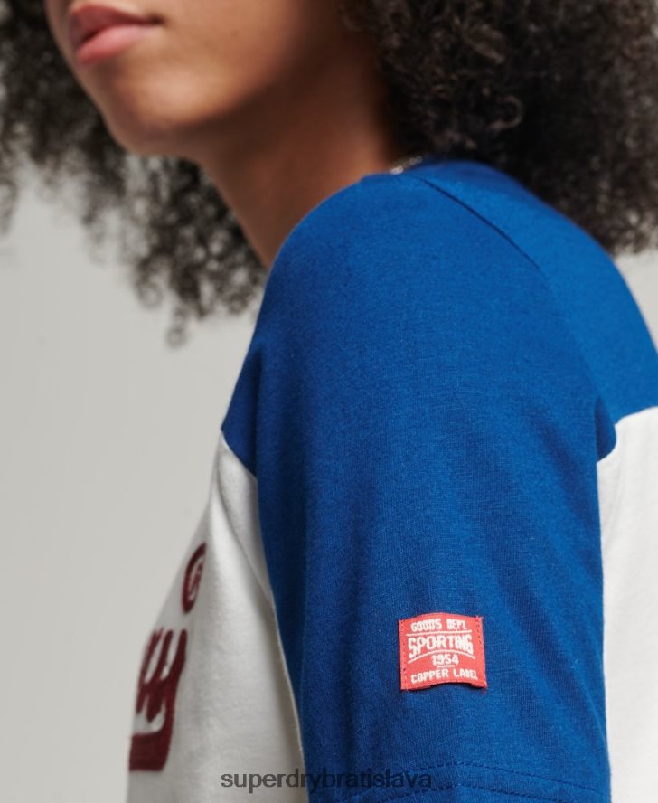 Superdry ženy Kolegiálne tričko s vintage logom 6B4ZTR2763 oblečenie krém