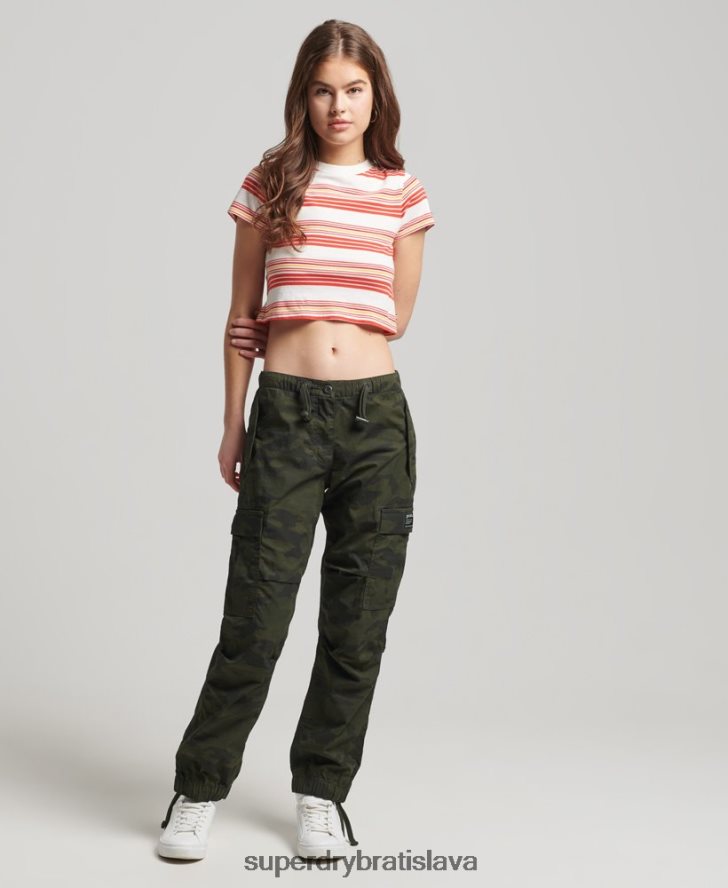 Superdry ženy Vintage crop tričko z organickej bavlny 6B4ZTR6266 oblečenie multi