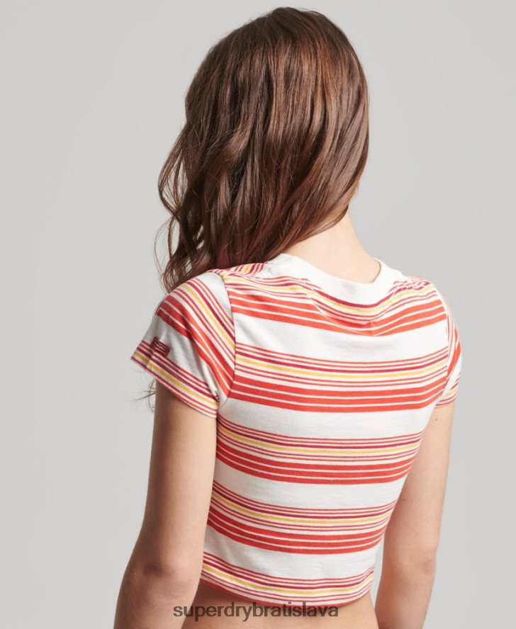 Superdry ženy Vintage crop tričko z organickej bavlny 6B4ZTR6266 oblečenie multi