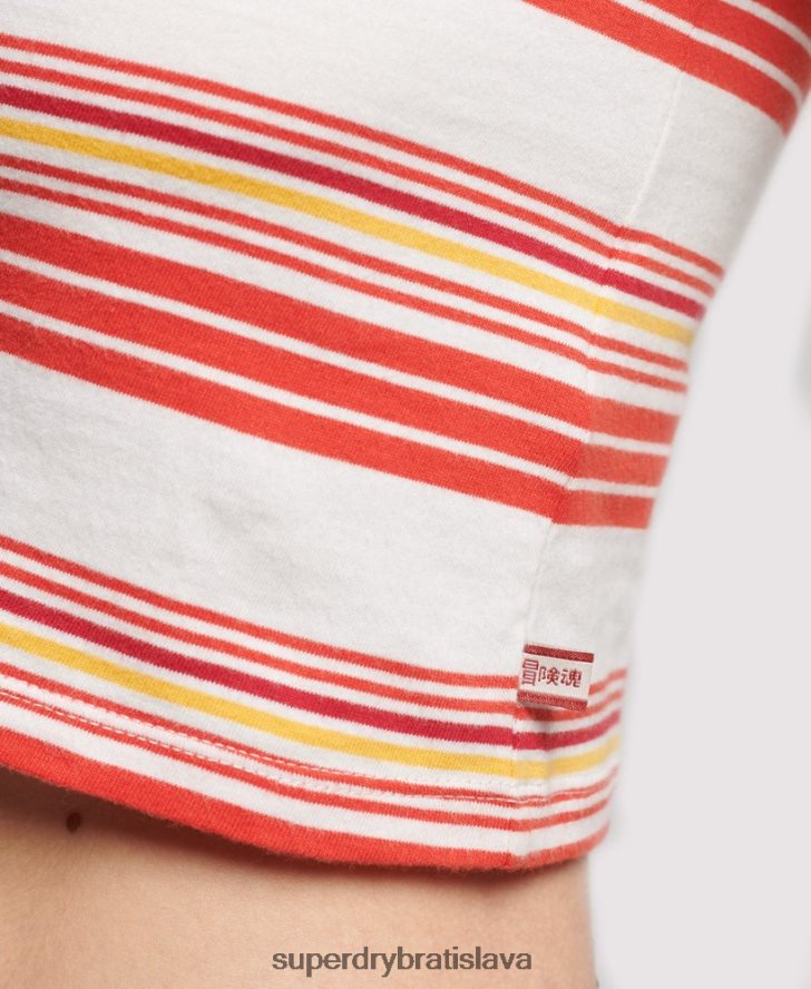 Superdry ženy Vintage crop tričko z organickej bavlny 6B4ZTR6266 oblečenie multi