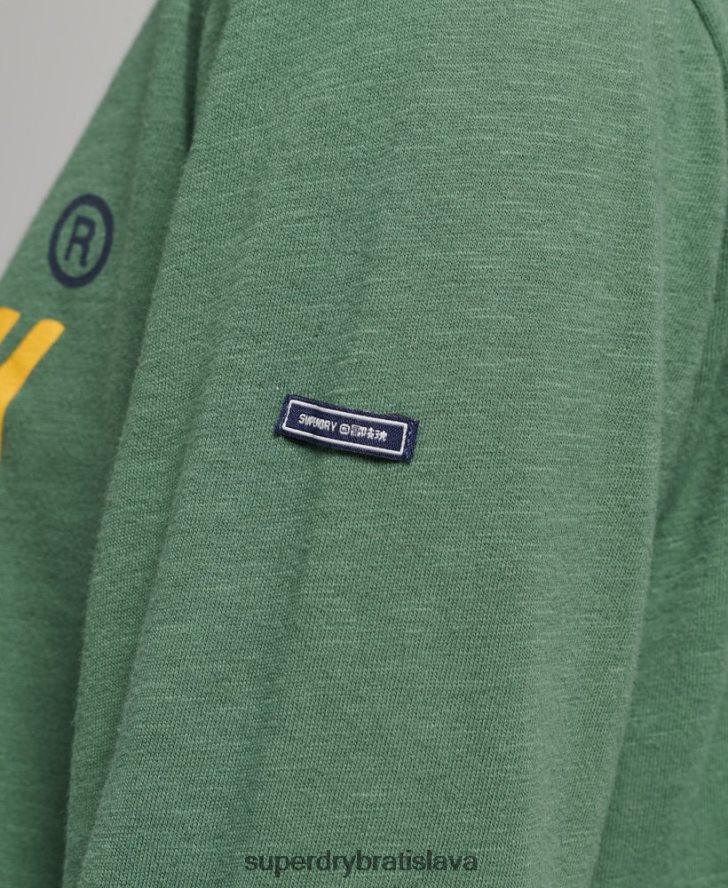 Superdry ženy Vintage logo s dlhým rukávom 6B4ZTR3045 oblečenie zelená