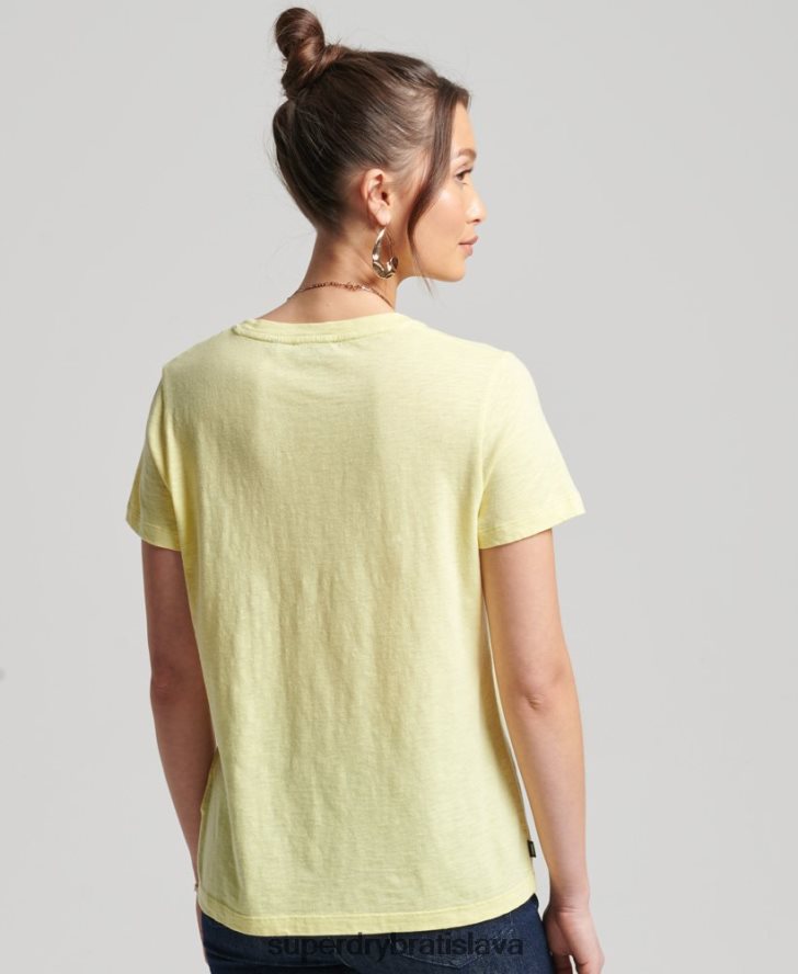 Superdry ženy Vreckové tričko studios z organickej bavlny 6B4ZTR6240 oblečenie žltá