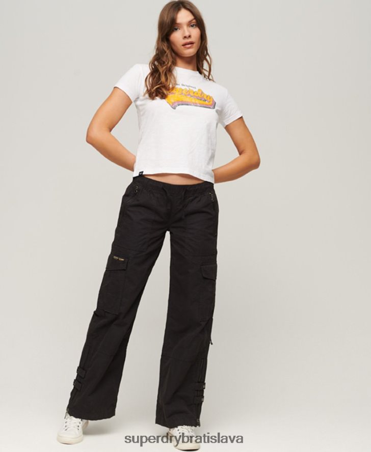 Superdry ženy dúhové tričko z 90. rokov 6B4ZTR2102 oblečenie biely