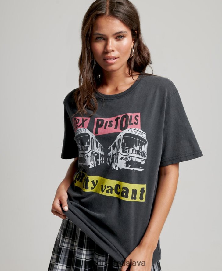 Superdry ženy erotické pištoľové tričko z limitovanej edície 6B4ZTR2832 oblečenie čierna