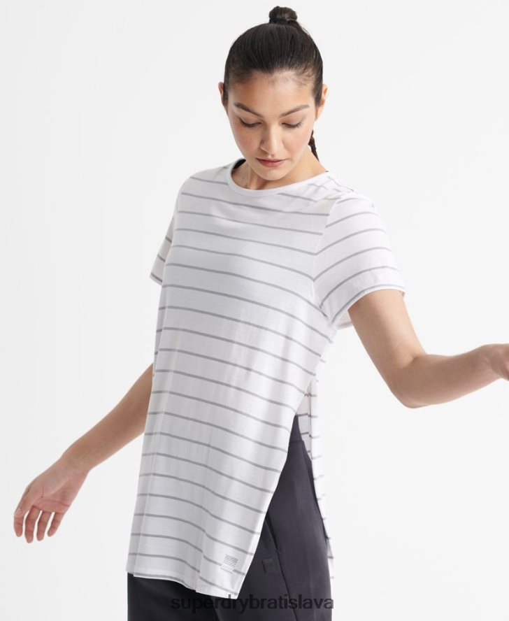 Superdry ženy flex dlhé tričko 6B4ZTR2858 oblečenie sivá