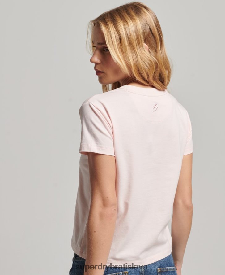Superdry ženy grafické tričko z 90. rokov 6B4ZTR2655 oblečenie Ružová