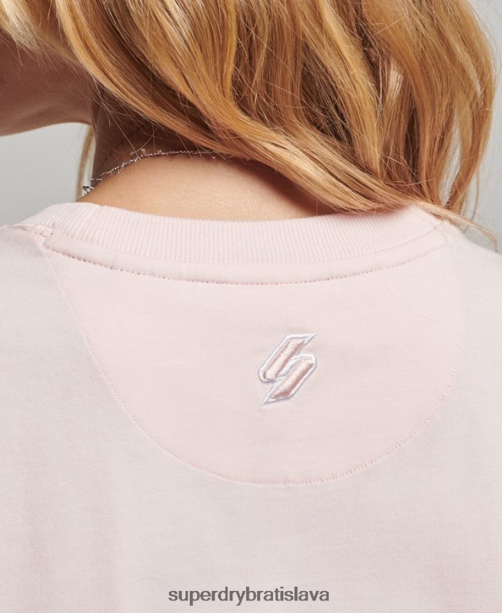 Superdry ženy grafické tričko z 90. rokov 6B4ZTR2655 oblečenie Ružová