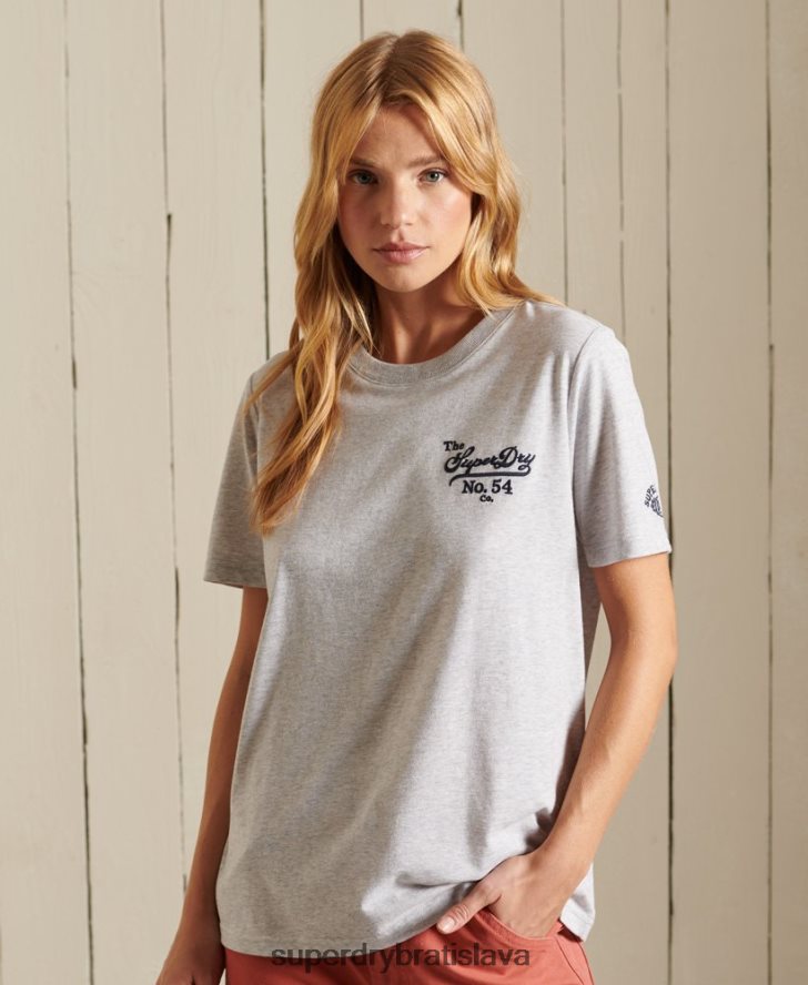 Superdry ženy hrdosť na remeselné tričko 6B4ZTR6243 oblečenie svetlo šedá