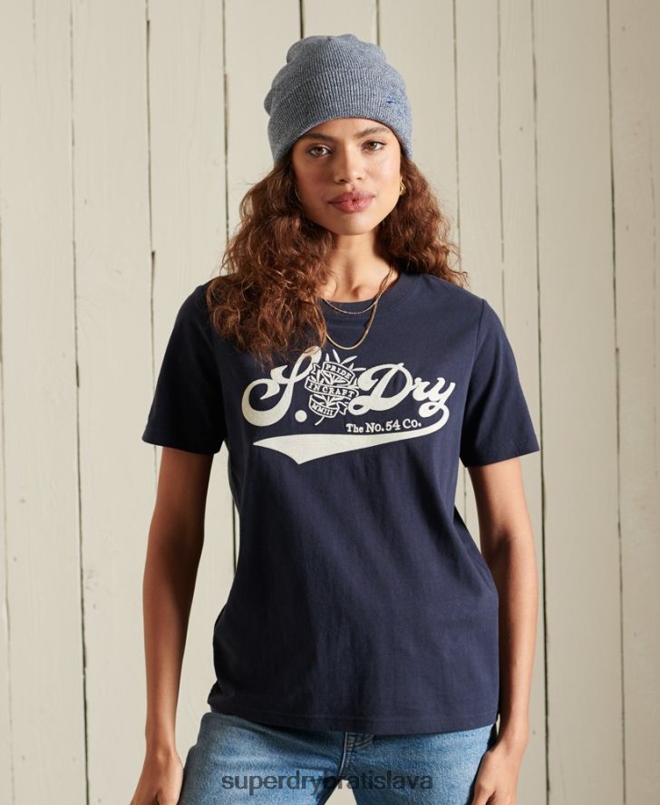 Superdry ženy hrdosť na remeselné tričko 6B4ZTR6284 oblečenie námorníctvo
