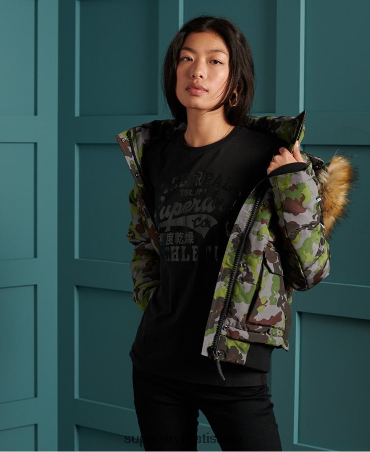 Superdry ženy čierne tričko 6B4ZTR2862 oblečenie čierna