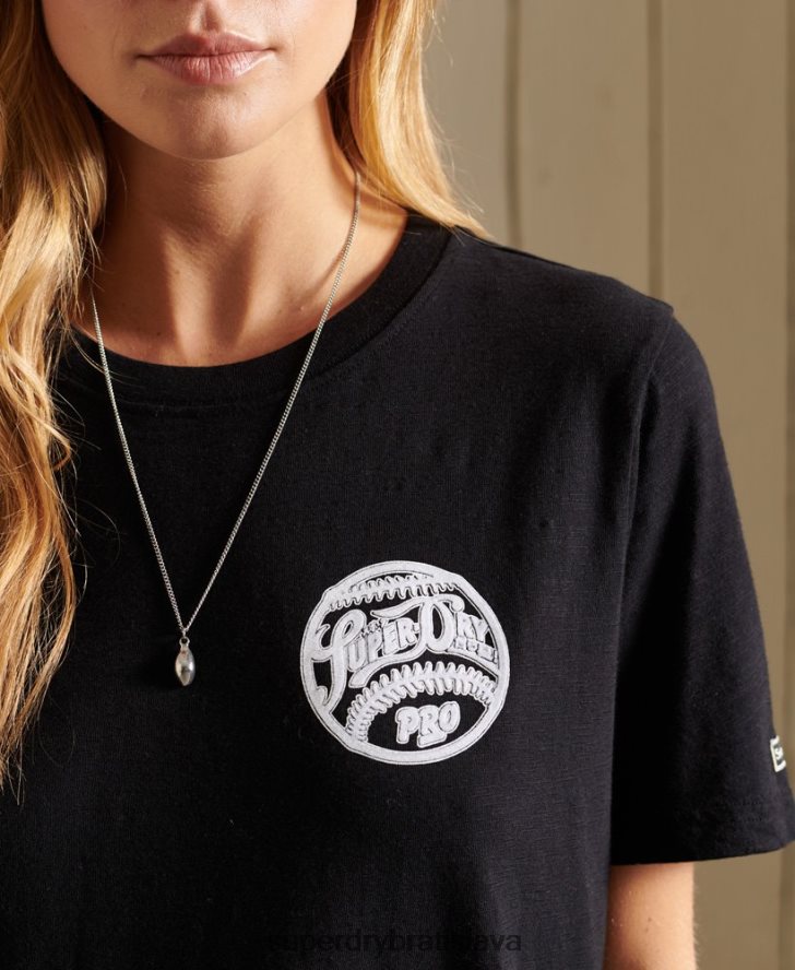 Superdry ženy čierne tričko 6B4ZTR6274 oblečenie čierna