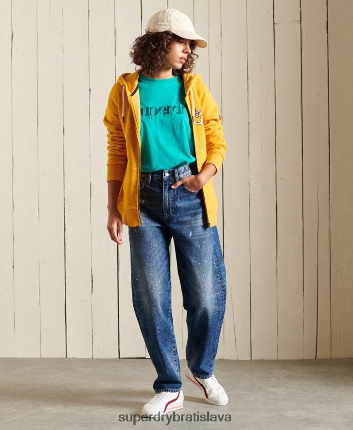 Superdry ženy jadro logo source t-shirt 6B4ZTR6303 oblečenie zelená