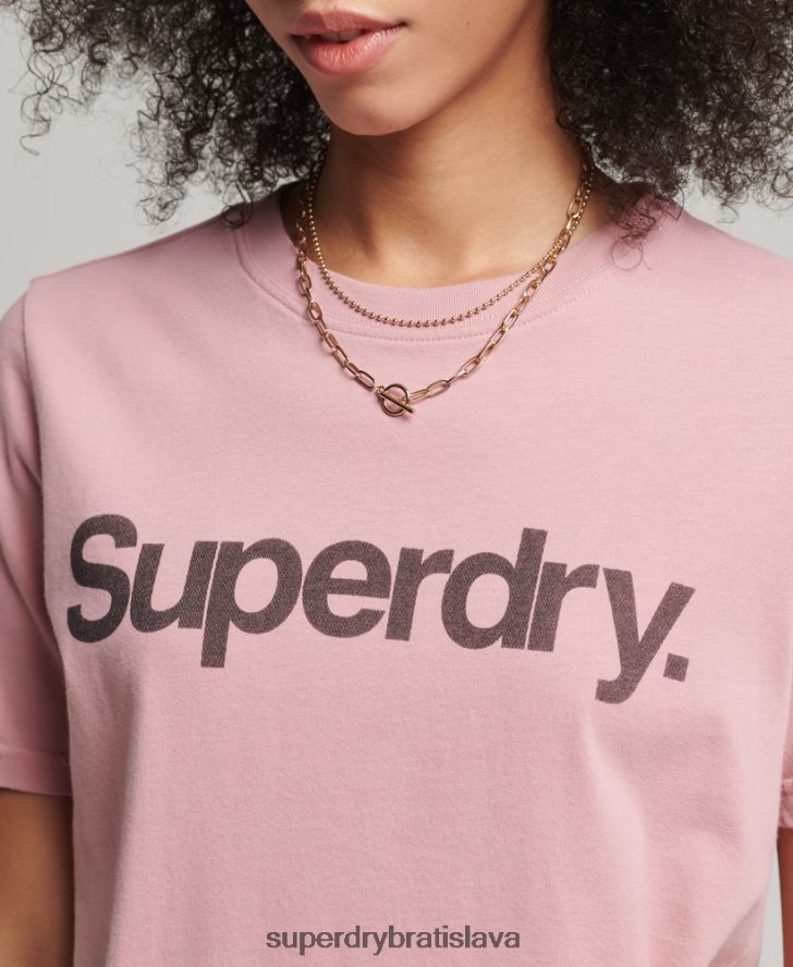 Superdry ženy jadrové tričko s logom 6B4ZTR6242 oblečenie Ružová