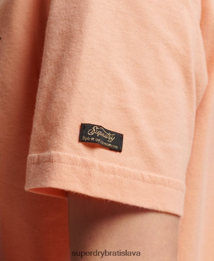 Superdry ženy japonské vintage tričko s grafickým logom 6B4ZTR2679 oblečenie oranžová