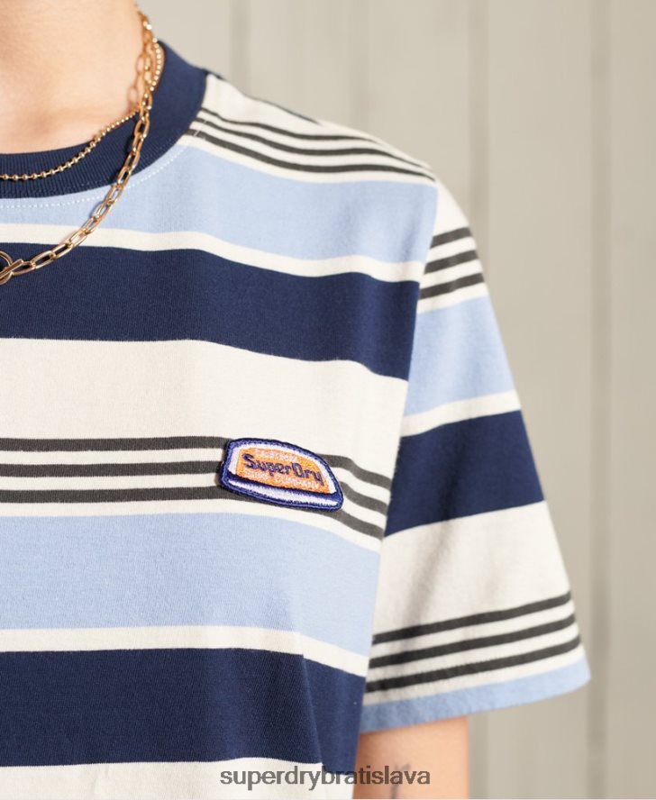 Superdry ženy klasické tričko cali surf 6B4ZTR6270 oblečenie Modrá