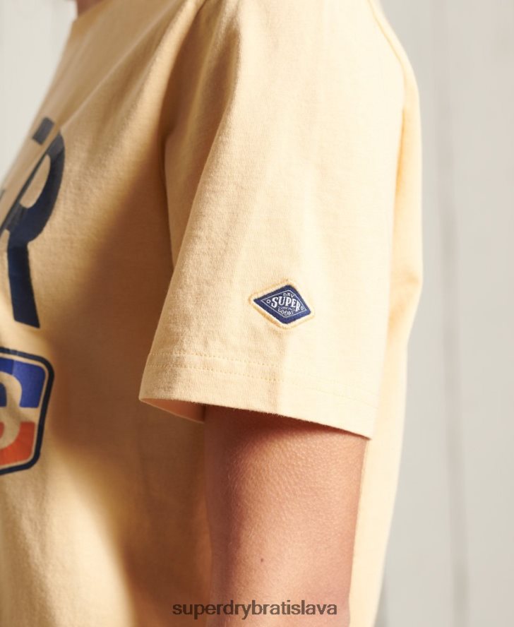 Superdry ženy klasické tričko cali surf 6B4ZTR6271 oblečenie žltá