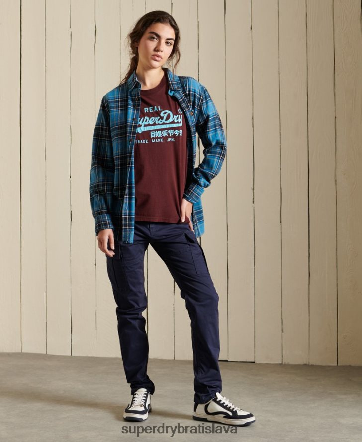 Superdry ženy klasické tričko s vintage logom 6B4ZTR2824 oblečenie červená