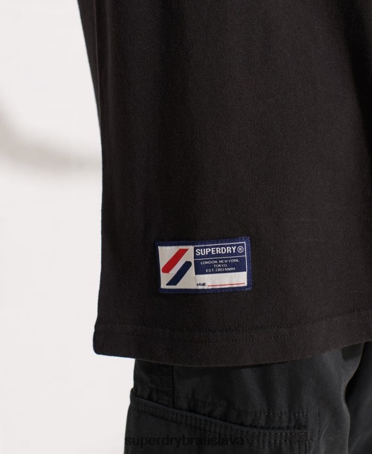 Superdry ženy mestské vysokoškolské tričko 6B4ZTR6741 oblečenie čierna
