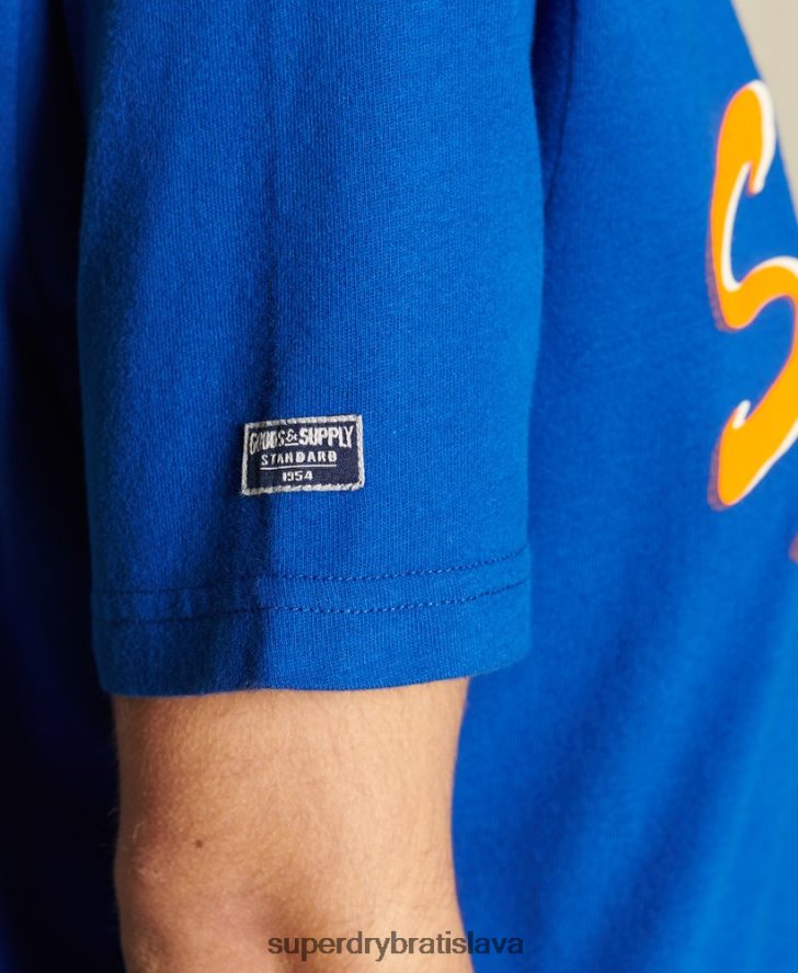 Superdry ženy oversized boho a rockové tričko 6B4ZTR6295 oblečenie tmavomodrá