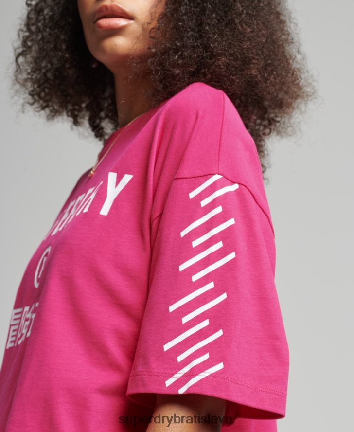 Superdry ženy športové tričko s logom core 6B4ZTR2759 oblečenie Ružová